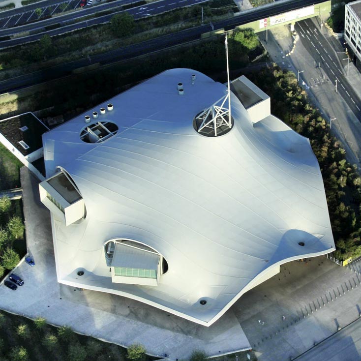 Vue aérienne du Centre Pompidou Metz